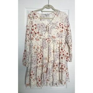 American Eagle Floral VNeck Boho Mini Sundress Dress Womens Size Small
